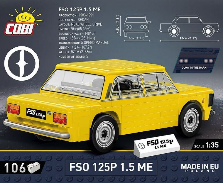 Konstruktorius cobi youngtimer fso 1.5 me 24588, 104 d.