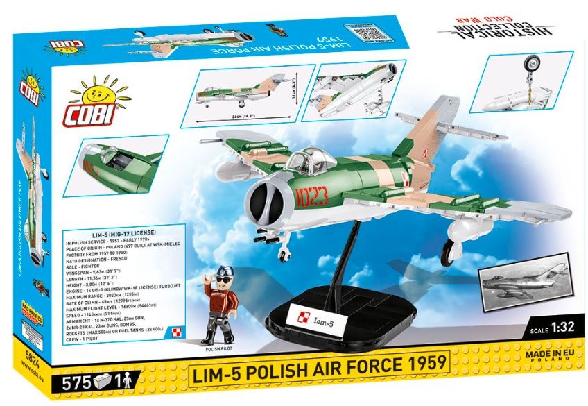 Lėktuvo modelis lim-5 su lenkų pilotu