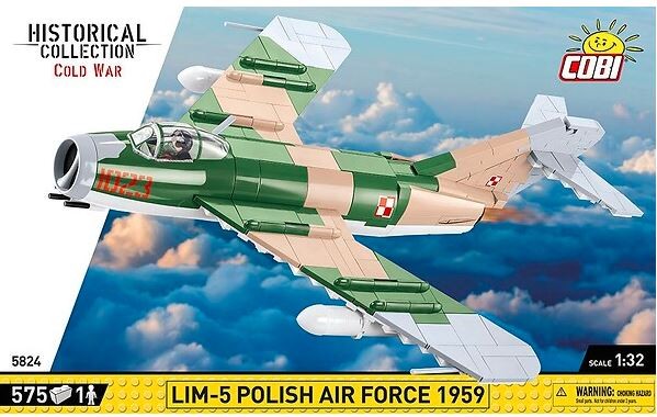 Lėktuvo modelis lim-5 su lenkų pilotu