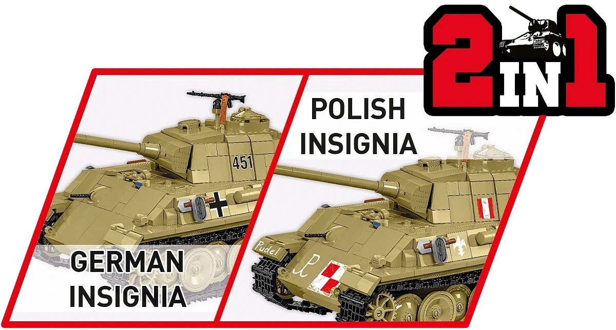 Konstravimo rinkinys panzer v panther ausf.g pudel, 1133 detalės