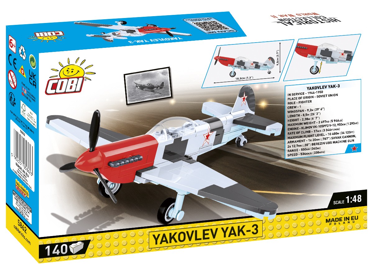 Cobi - konstruktorius yakovlev yak-3, 1/48, 5862