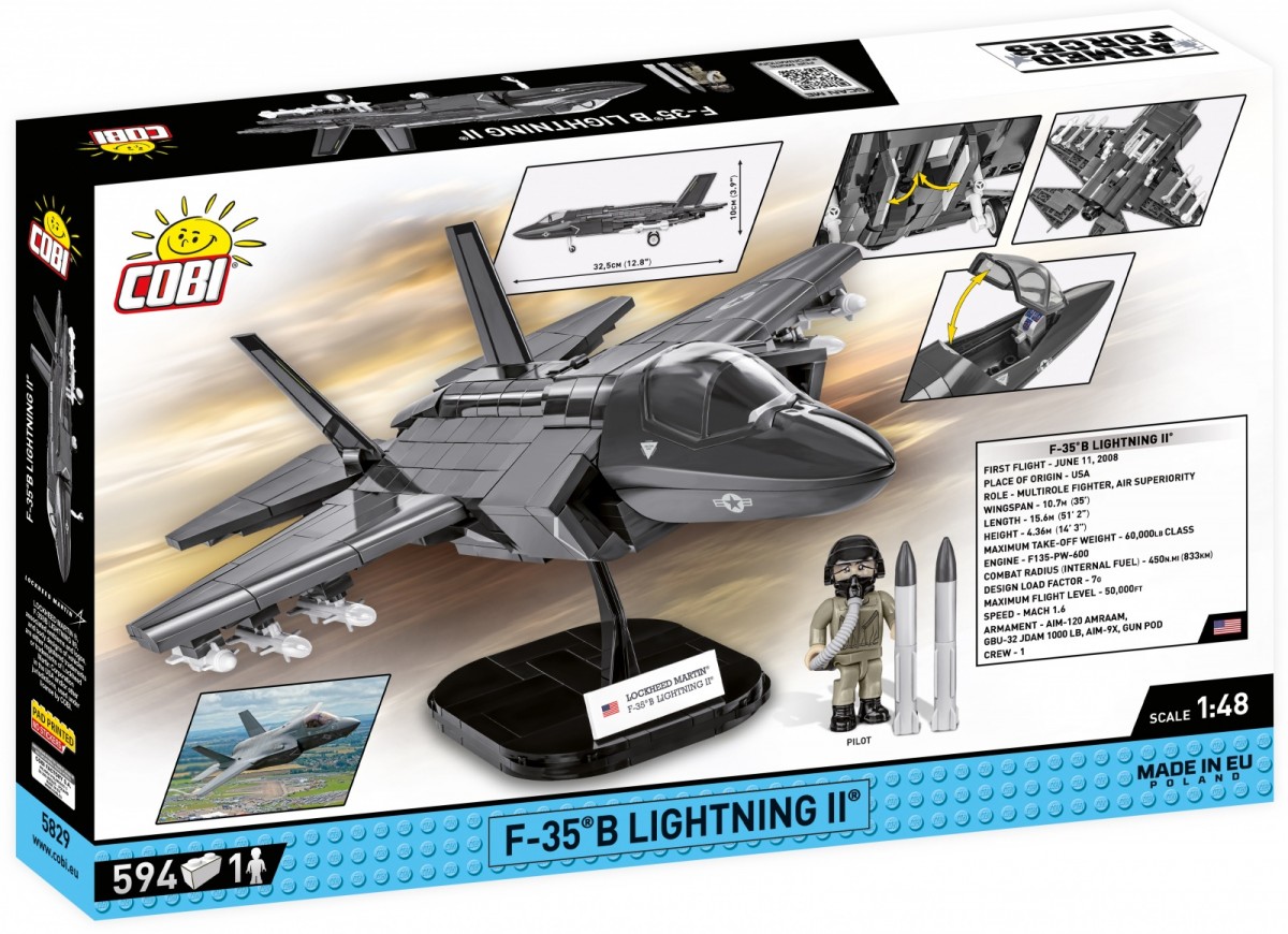 Cobi - konstruktorius f-35b lightning ii usa, 1/48, 5829