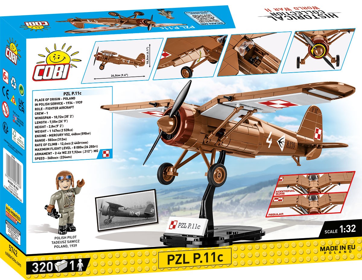 Konstruktorius naikintuvas pzl p.11c cobi