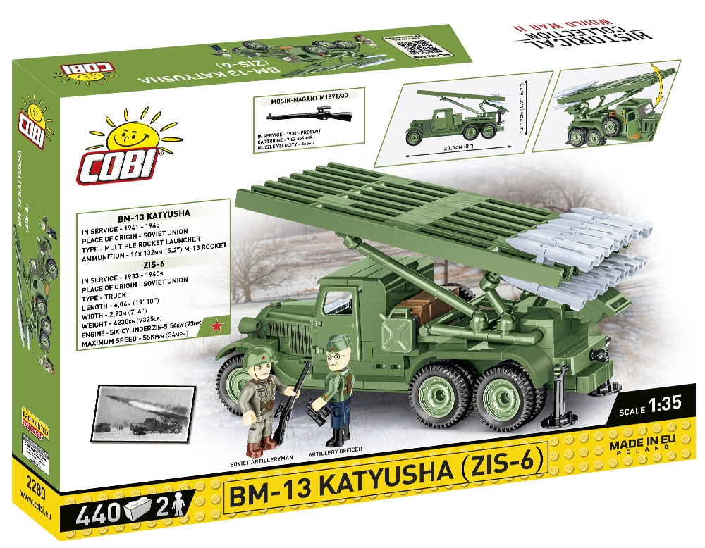 Konstruktorius cobi klocki bm-13 katyusha, 440 d.