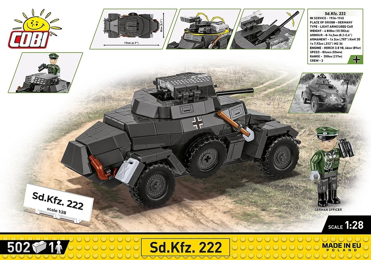 Sd.kfz. 222 modelio konstravimo rinkinys