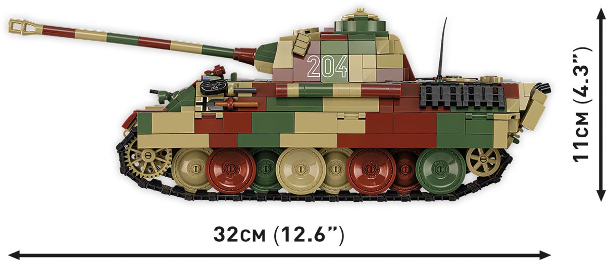 Pz.kpfw. v panther ausf. a modelis iš 1152 detalių