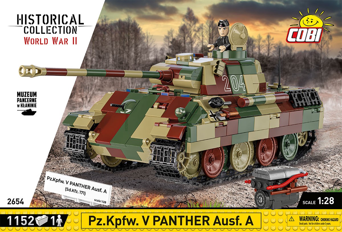 Pz.kpfw. v panther ausf. a modelis iš 1152 detalių