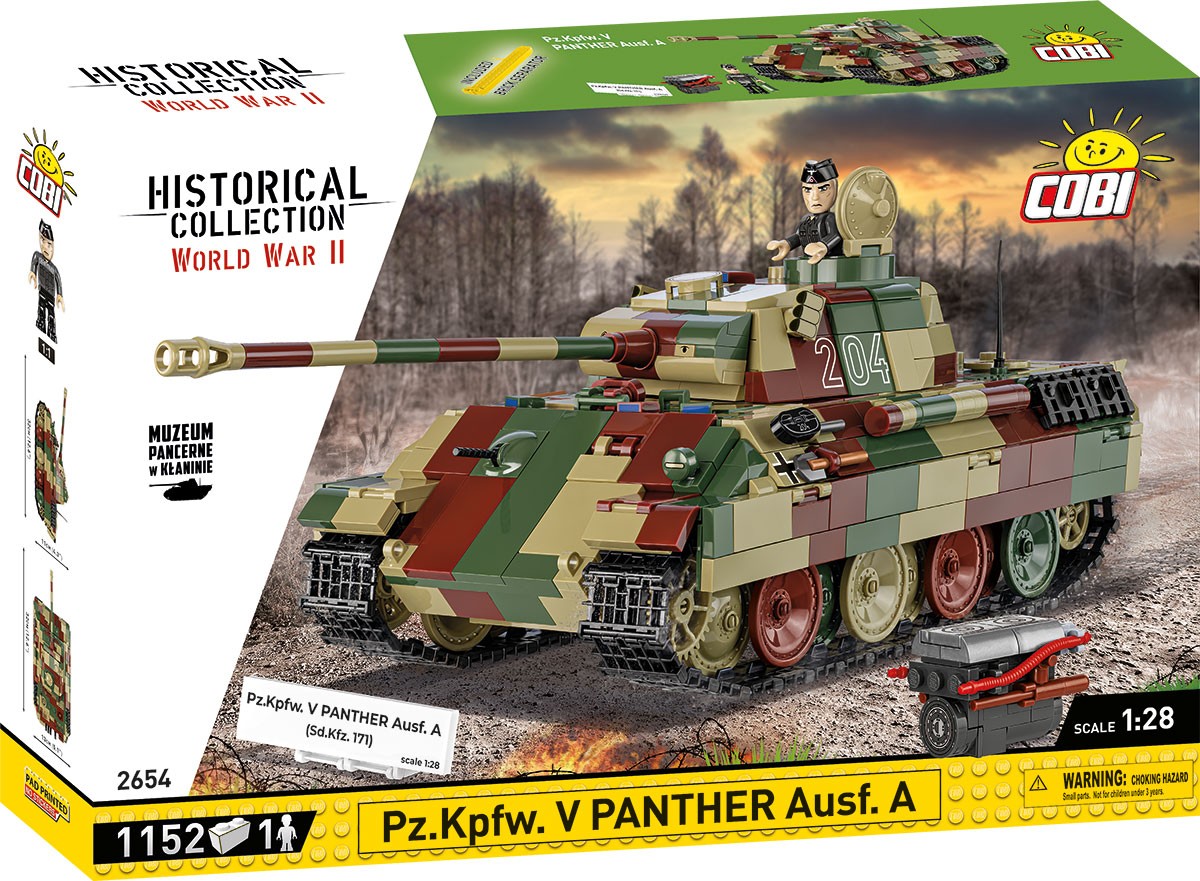 Pz.kpfw. v panther ausf. a modelis iš 1152 detalių