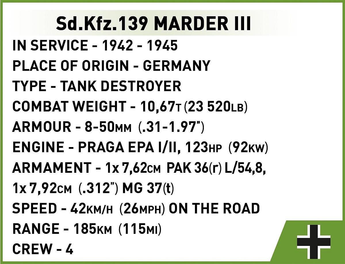 Konstruktorius sd.kfz. marder iii, 486 detali