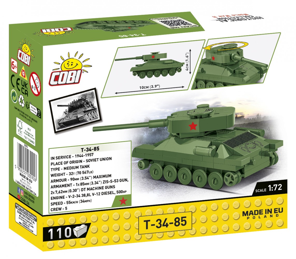 Konstruktorius cobi tankas t-34/85, 110 d.