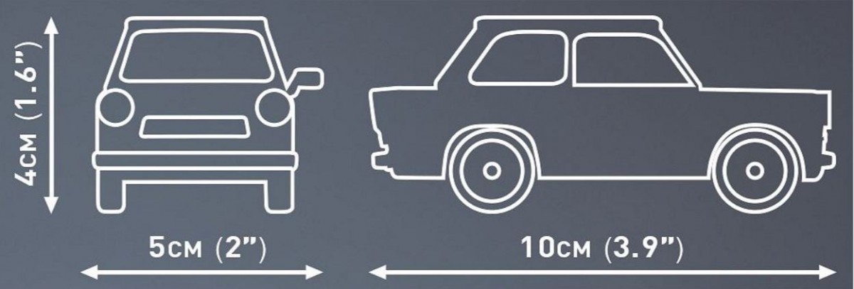 Surenkamas modelis youngtimer trabant 601 deluxe 24516, 71 d.
