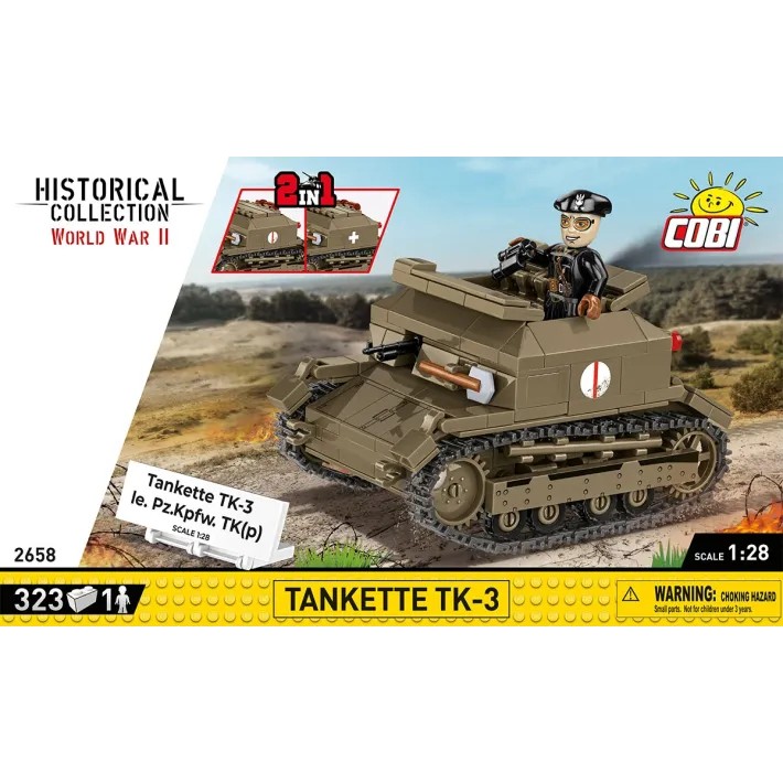 Tanketės tk-3 modelis su figūrėle