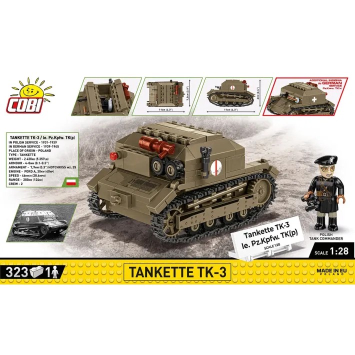 Tanketės tk-3 modelis su figūrėle
