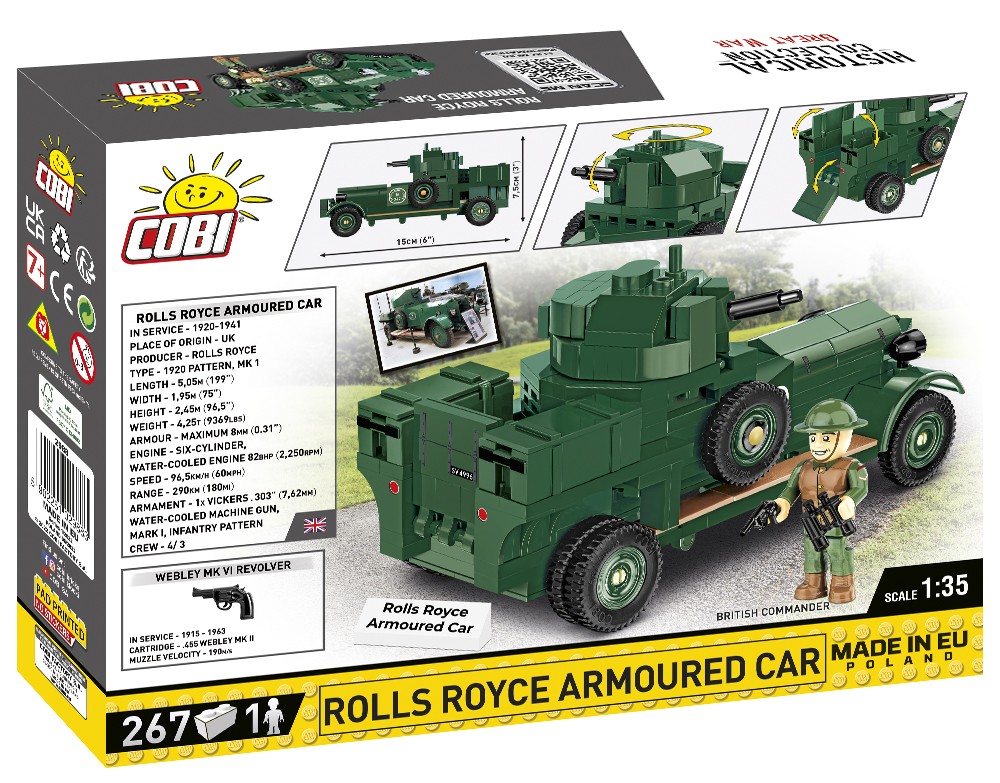 Konstruktorius cobi historical collection rolls-royce armoured car 1920, 276 det