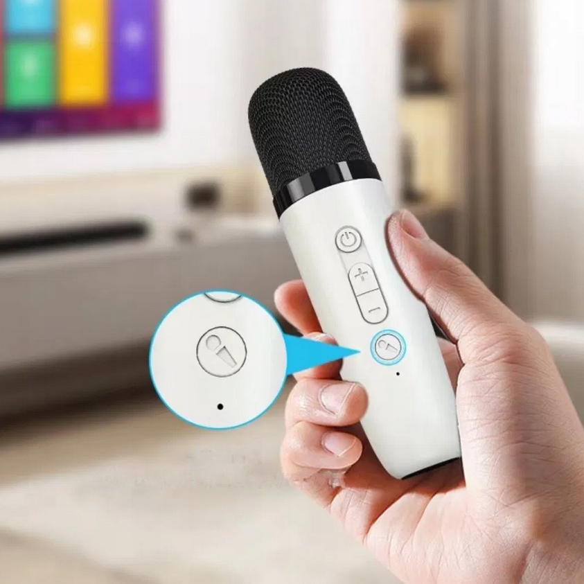 Belaidis mikrofonas + bluetooth garsiakalbis karaokė rinkinys lamex