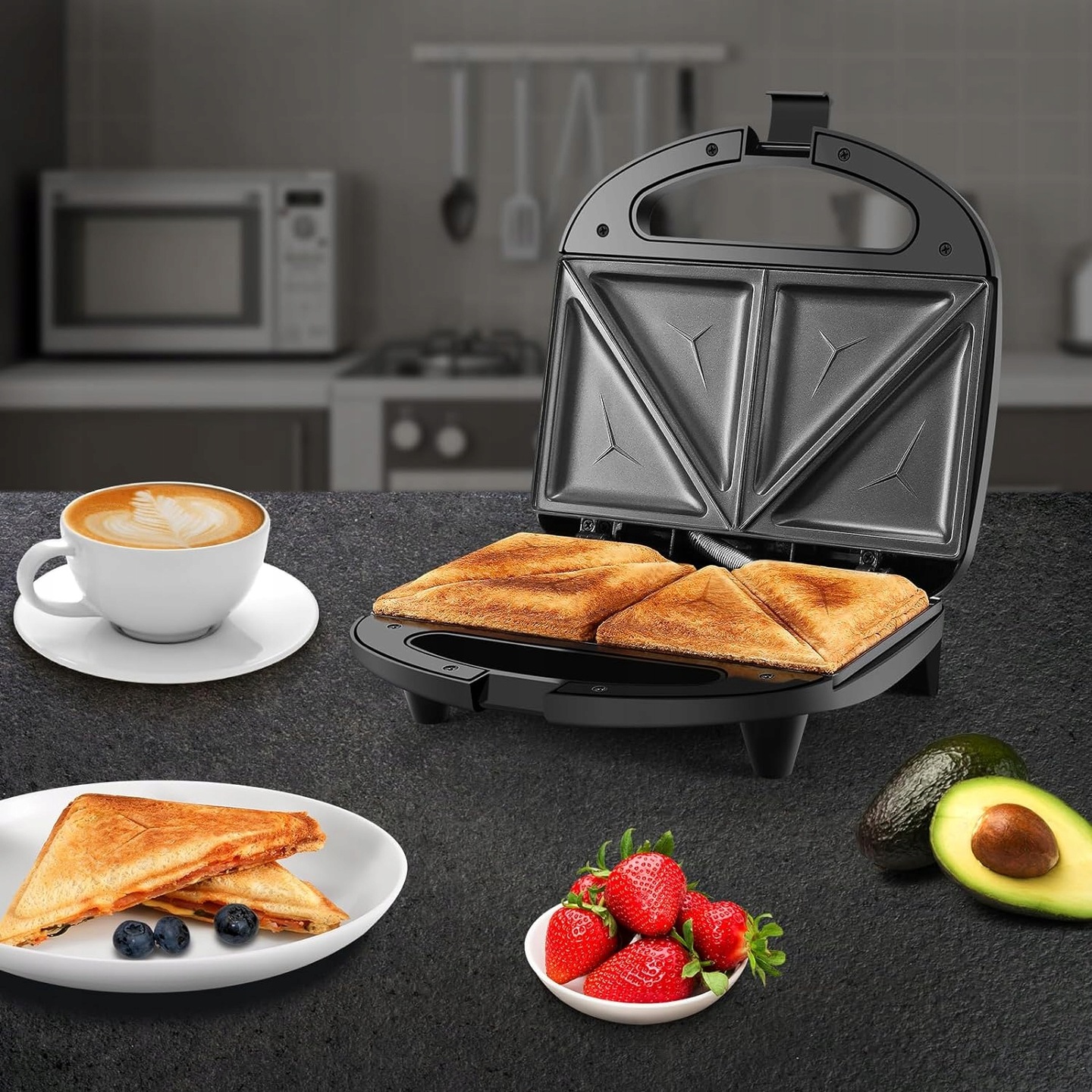 Sumuštinių keptuvė toaster, grill, sandwich maker 750w ok2 ltc