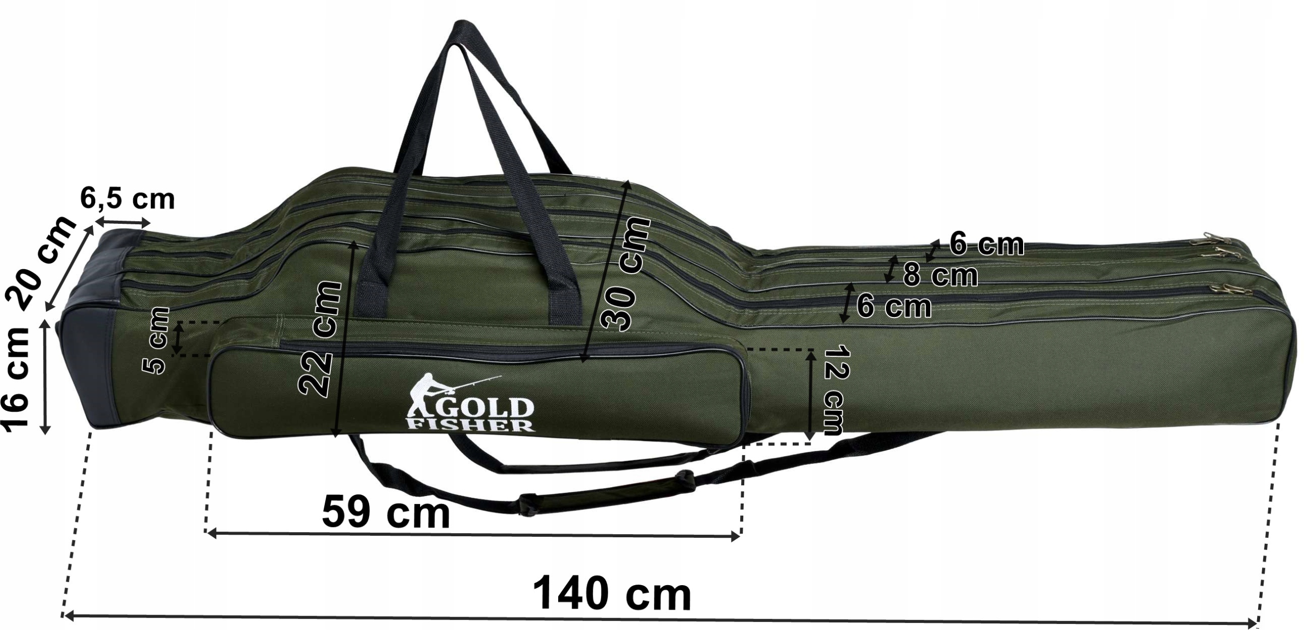 Gold Fisher 140 cm meškerės krepšys