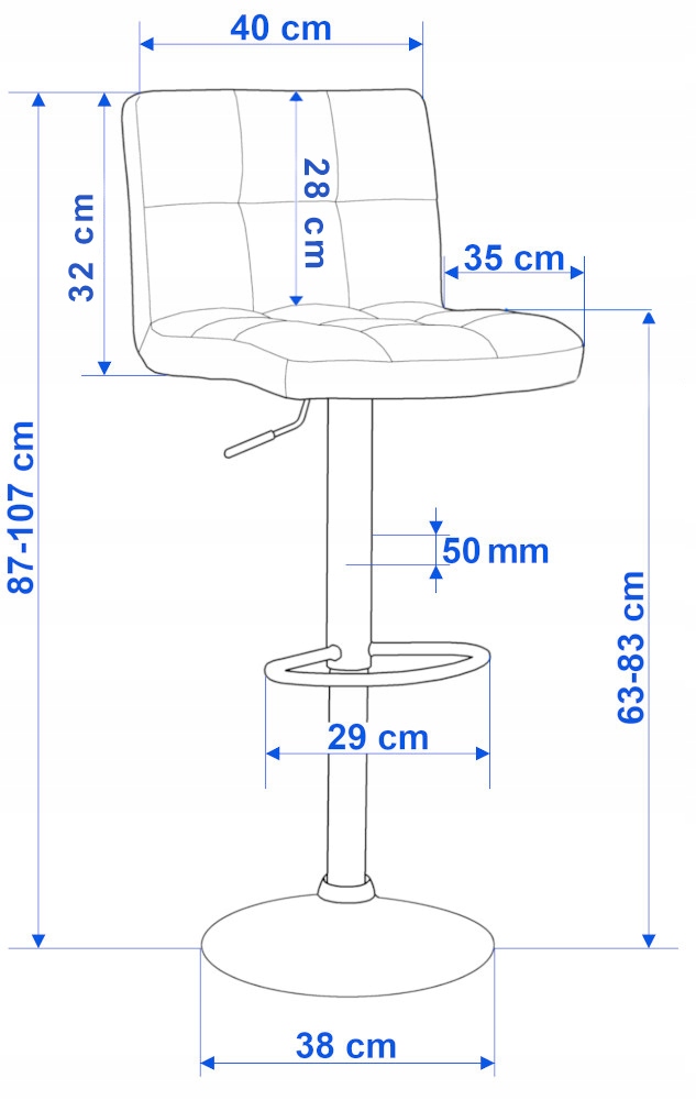 "Hocker" baro kėdė "Arako" juoda