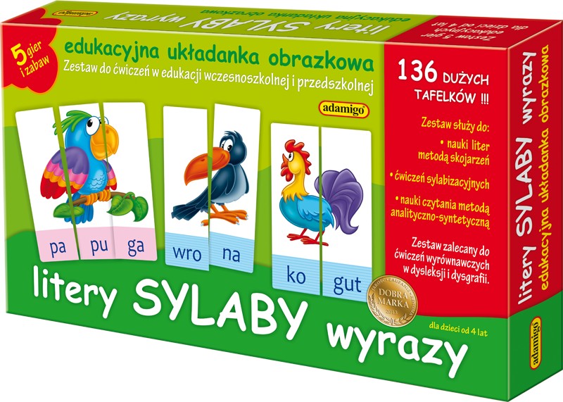 Adamigo raidės, skiemenys, žodžiai edu rinkinys 06076