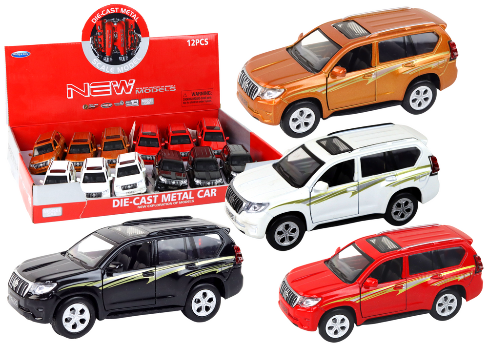 Metalinis automobilis su garso ir šviesos efektais, 12 cm
