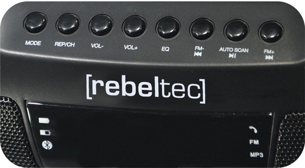 Nešiojamas garsiakalbis rebeltec soundbox 390, juoda