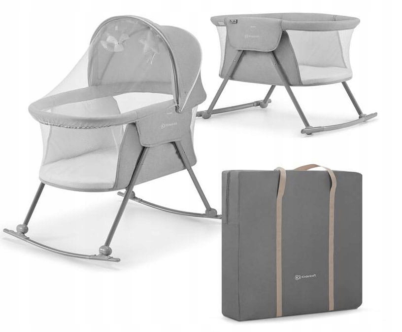 Lovytė-lopšys kūdikiams Kinderkraft Lovi, grey