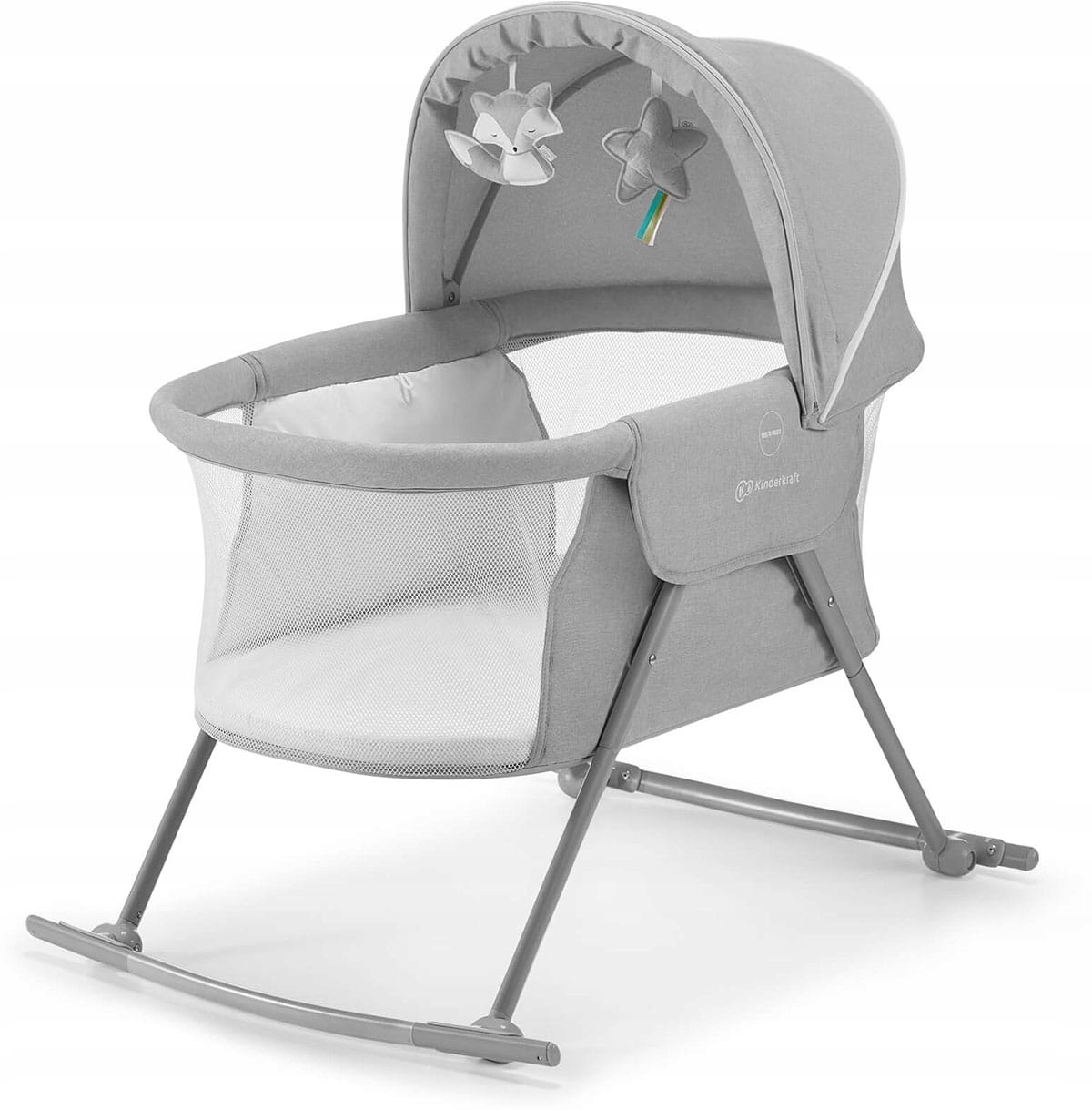 Lovytė-lopšys kūdikiams Kinderkraft Lovi, grey
