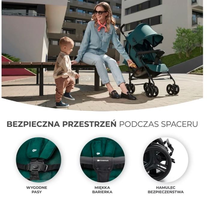 Vaikiškas vežimėlis „tik green forest“