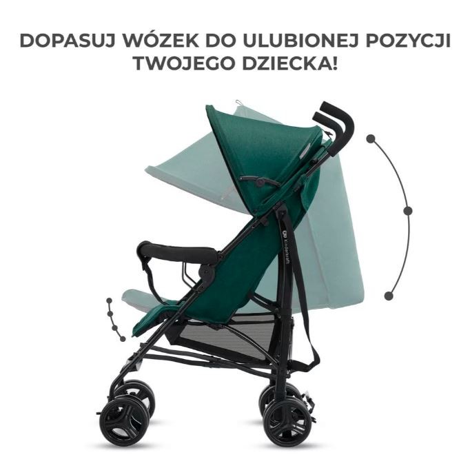 Vaikiškas vežimėlis „tik green forest“