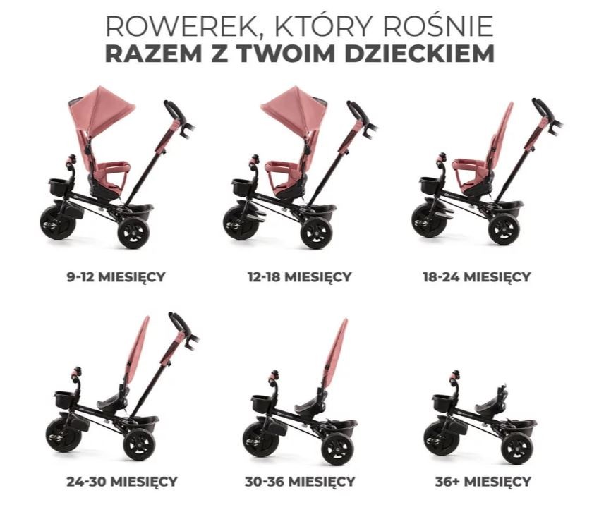 Triratukas vaikams aveo rožinis