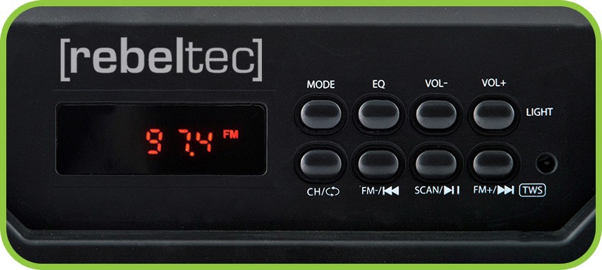 Nešiojamas garsiakalbis rebeltec rblglo00045, juoda