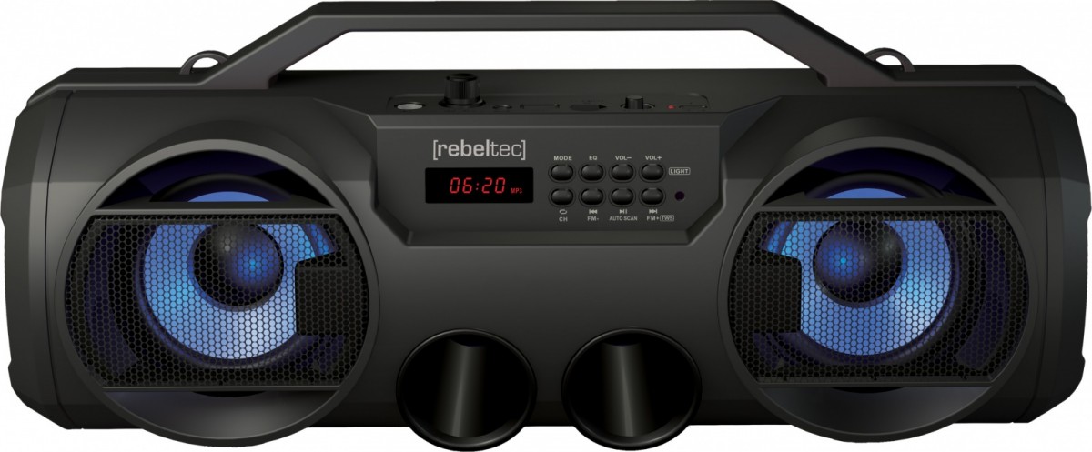 Nešiojamas garsiakalbis rebeltec rblglo00045, juoda
