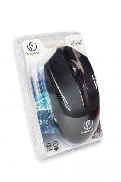 Optinė pelė rebeltec, usb 1,8m wolf