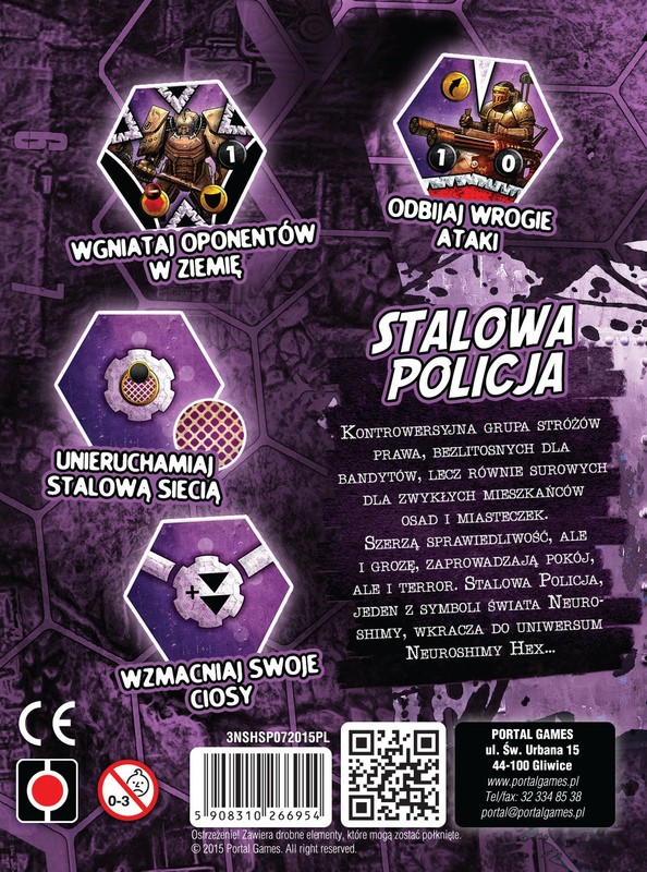 Stalo žaidimas neuroshima hex 3.0. plieninė policija portal games, pl