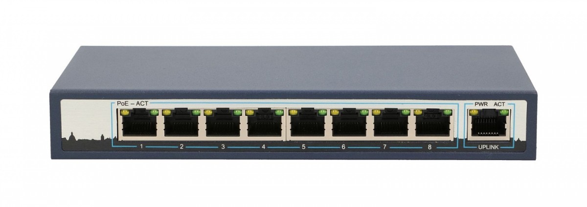 Extralink ceres ex-sf1008p 8 priestai 10–100 mbps poe switch 802.3af 96w 15.4w vienam prievadui