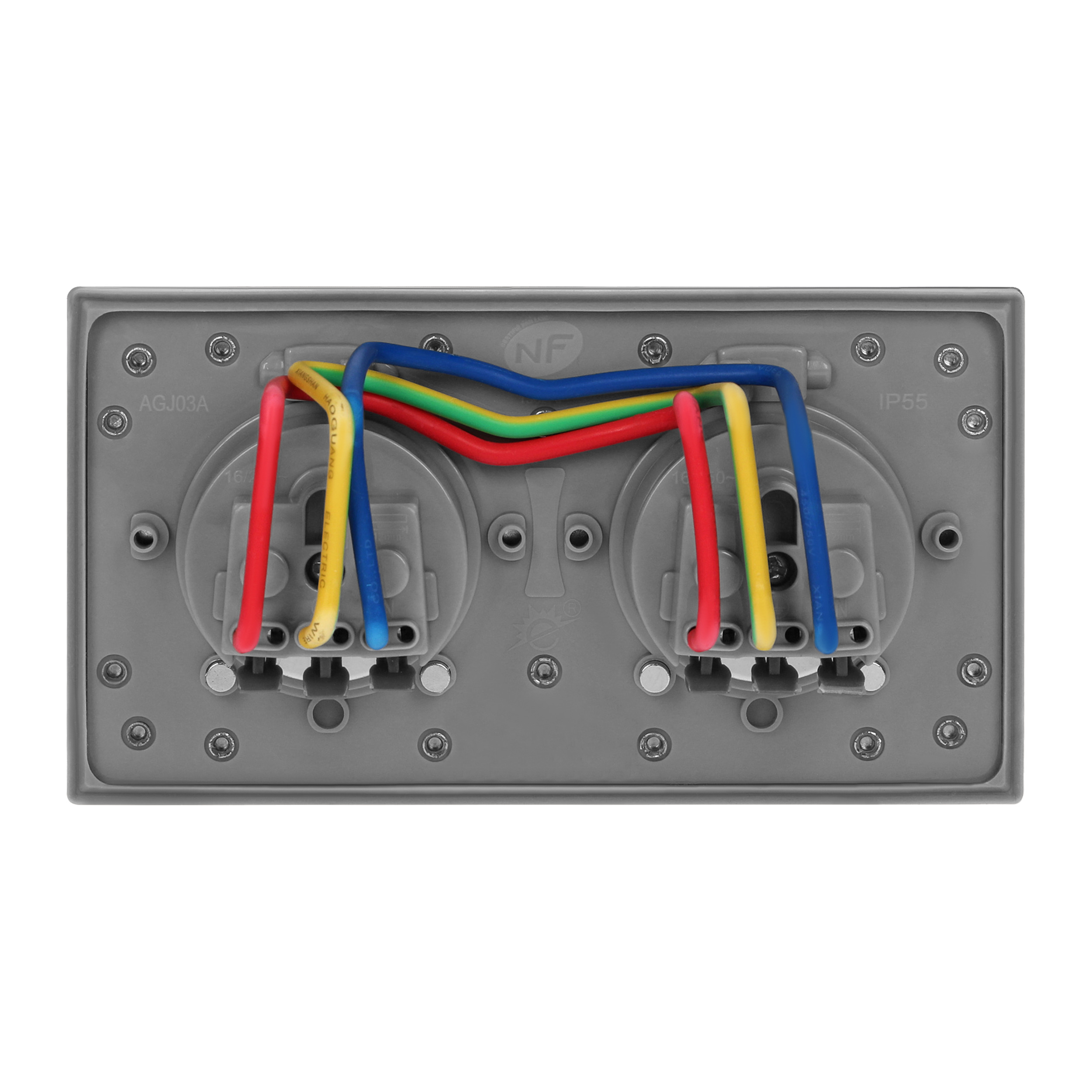 Įleidžiamas kištukinis lizdas 2x250V OR-AE-1398, inox