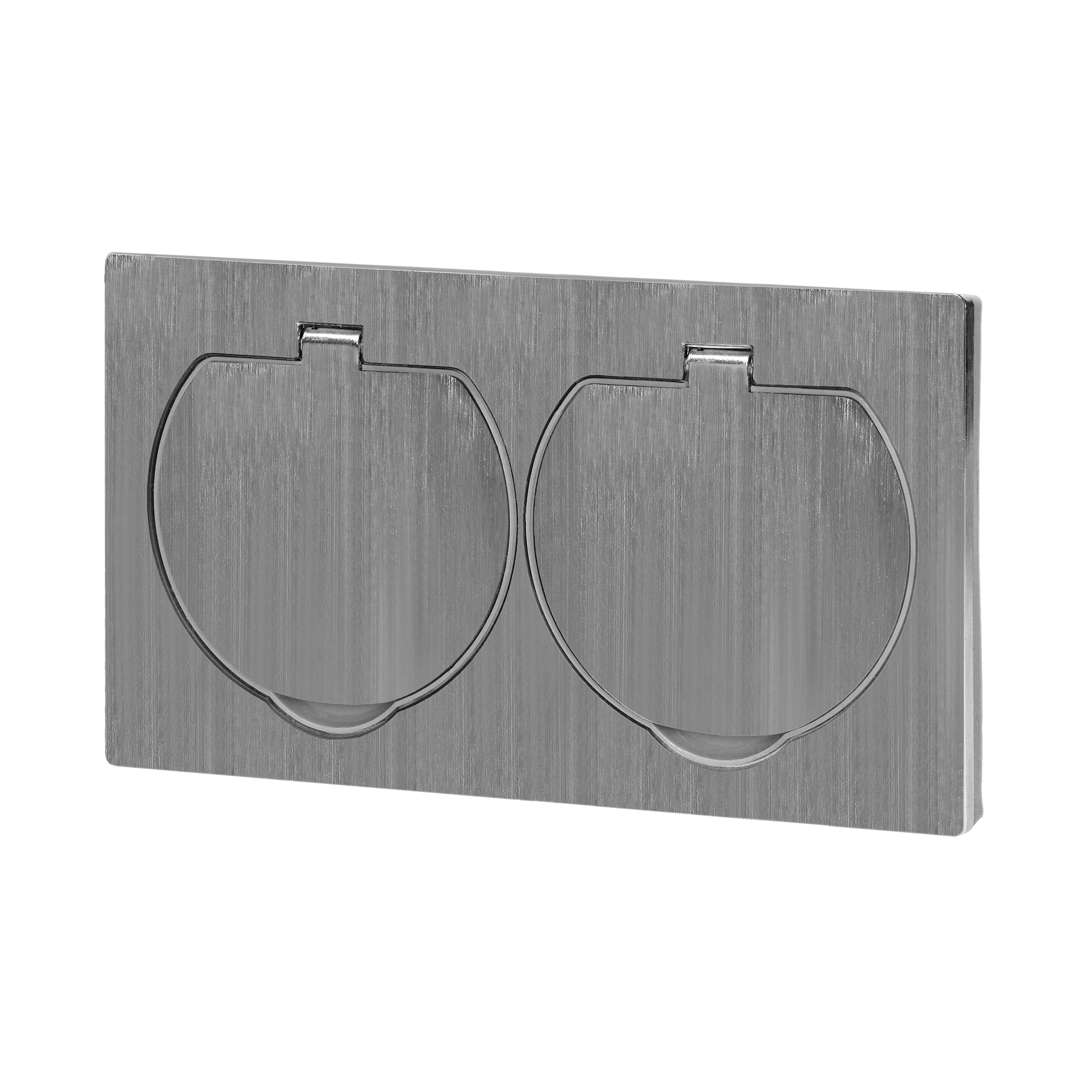 Įleidžiamas kištukinis lizdas 2x250V OR-AE-1398, inox