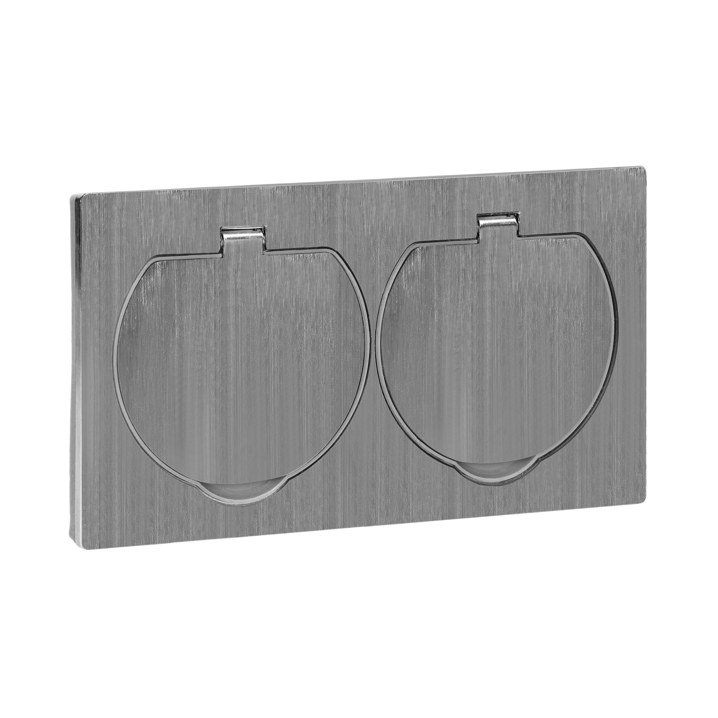 Įleidžiamas kištukinis lizdas 2x250V OR-AE-1398, inox