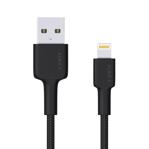 Maitinimo laidas aukey cb-al05, lightning/usb-a, 2 m