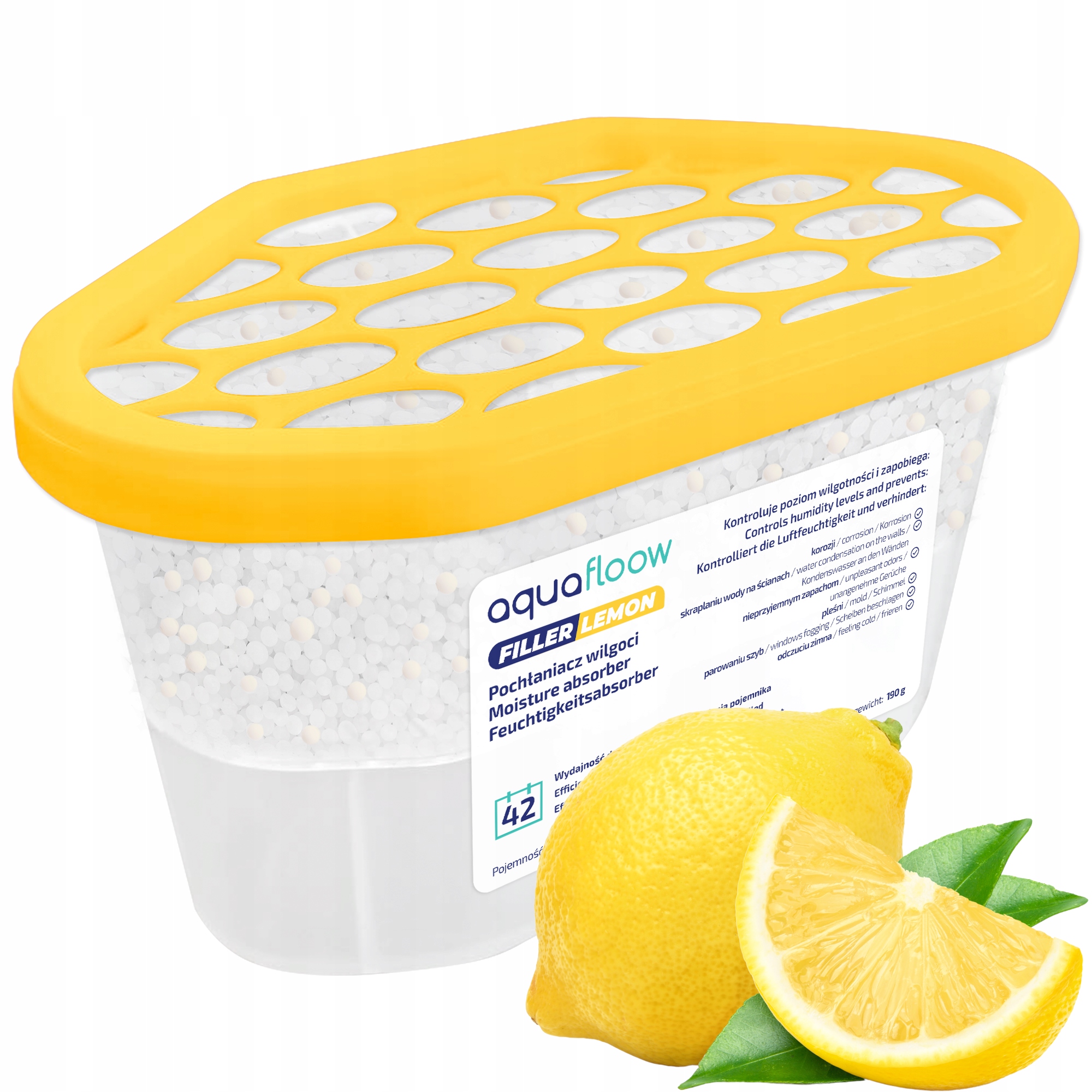 AquaFlow Refiller drėgmės sugėriklis 400 ml citrinos kvapo