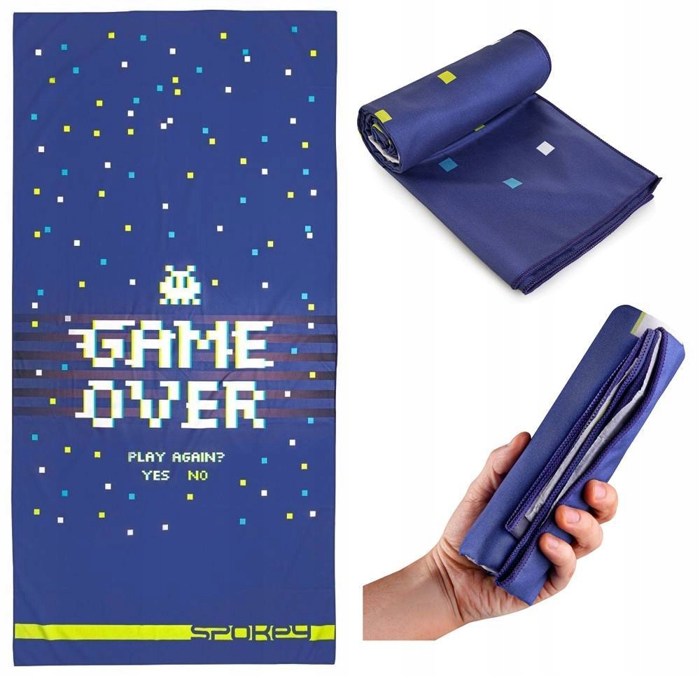 Greitai džiūstantis rankšluostis Spokey Game Over, mėlynas