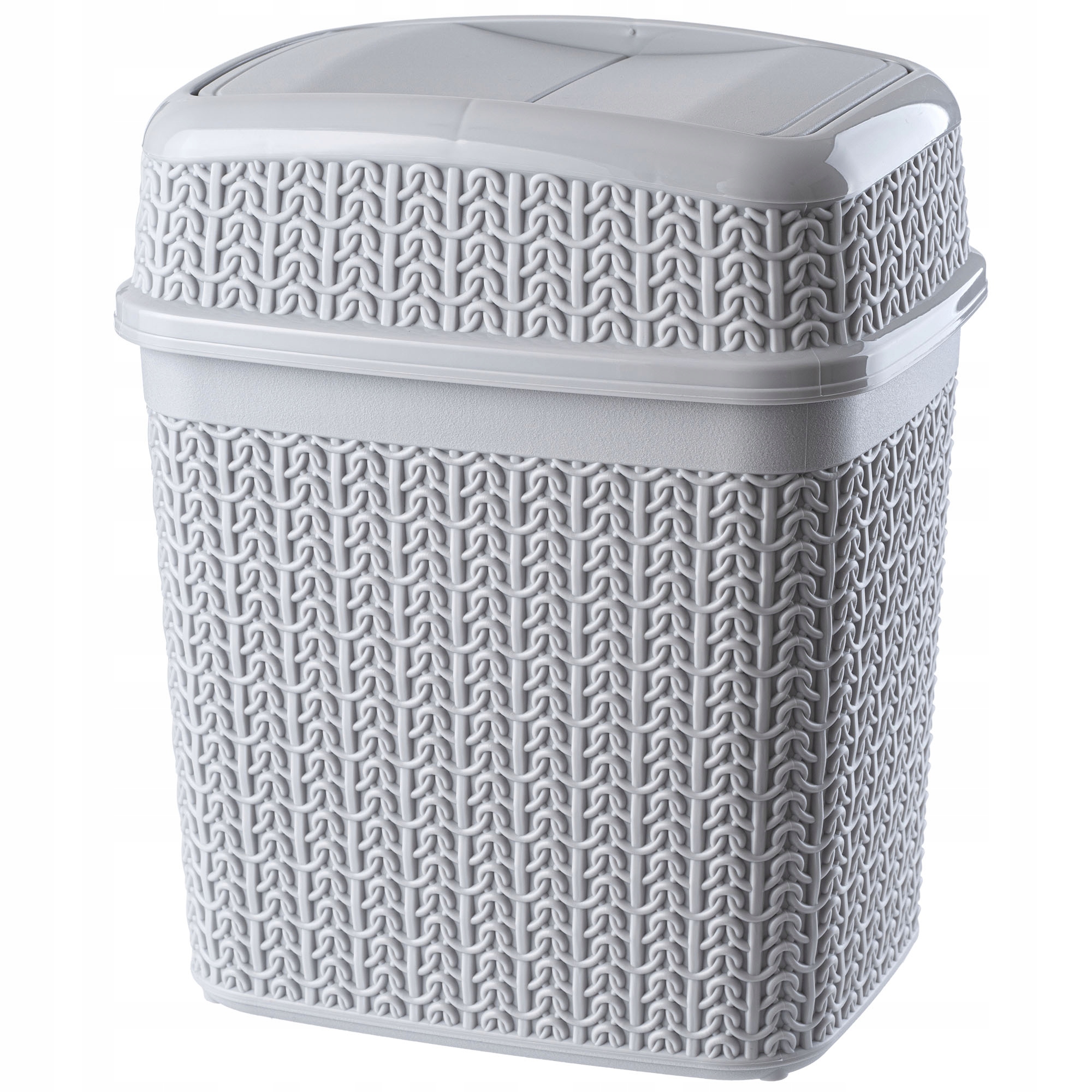 Atlenkiama šiukšliadėžė, 5L, pilka