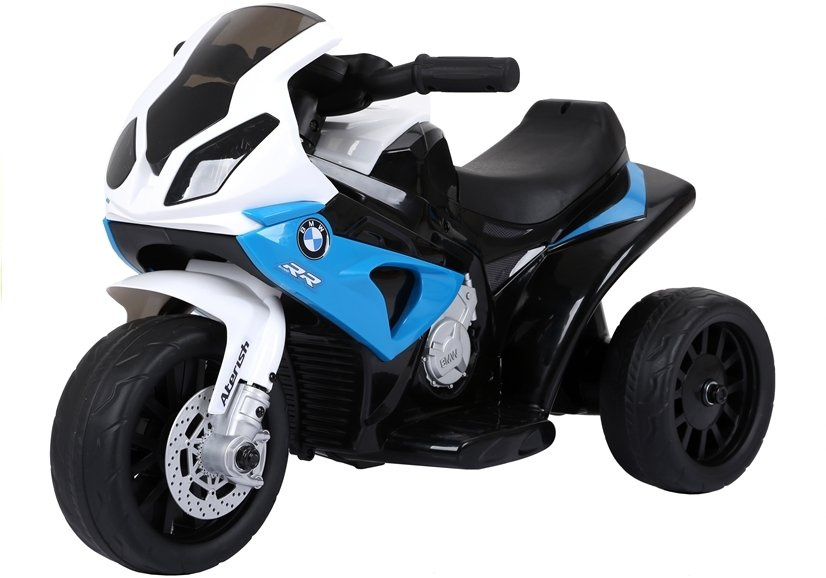 Vienvietis vaikiškas elektrinis motociklas bmw s1000rr, mėlynas