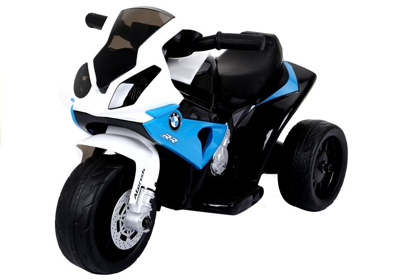Vienvietis vaikiškas elektrinis motociklas bmw s1000rr, mėlynas