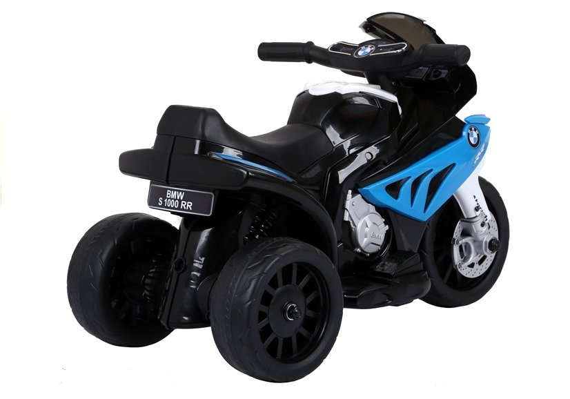 Vienvietis vaikiškas elektrinis motociklas bmw s1000rr, mėlynas