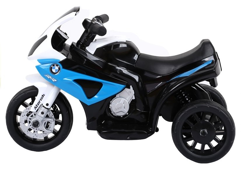 Vienvietis vaikiškas elektrinis motociklas bmw s1000rr, mėlynas