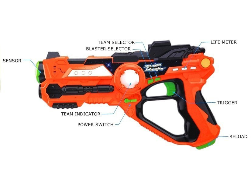 Lazerinių pistoletų rinkinys – 2 vnt. | puikus pasirinkimas žaidimui „laser tag“