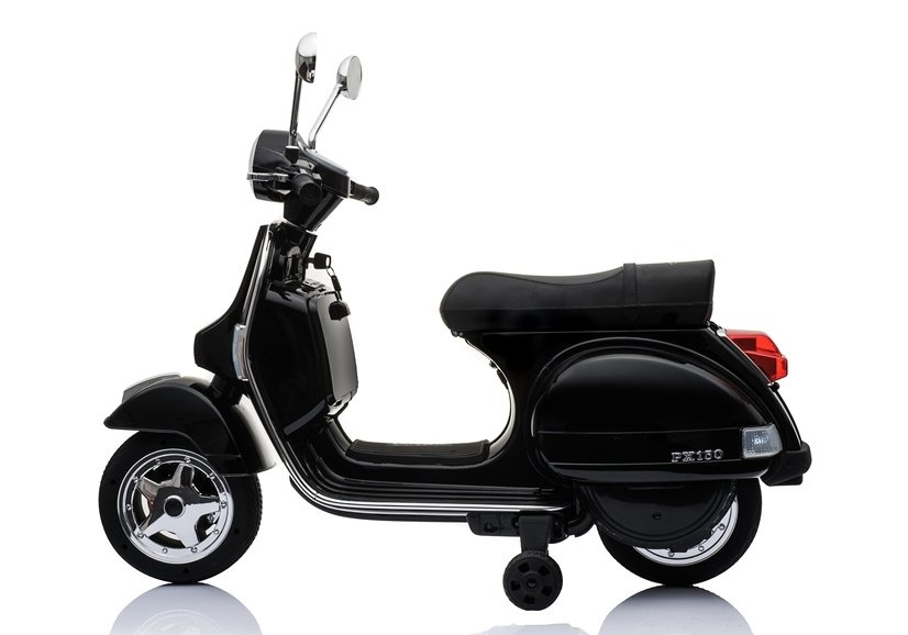 Elektrinis vaikų paspirtukas vespa - juodas