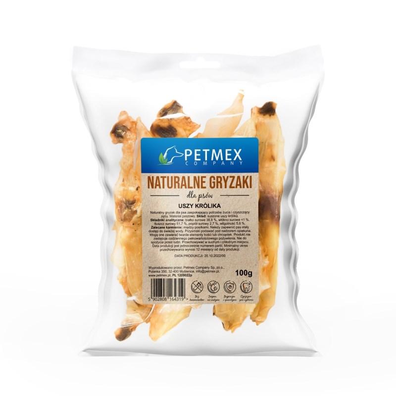 Džiovintos triušio ausys petmex 100g