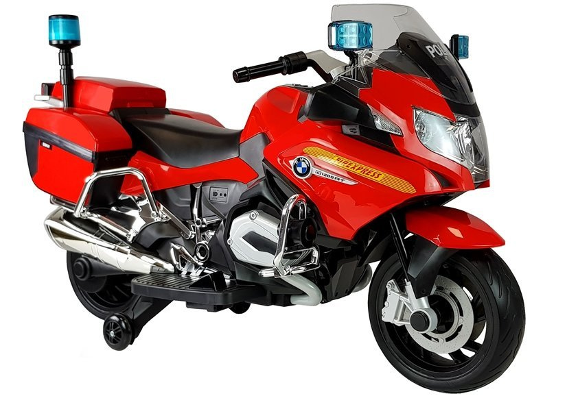 Elektrinis motociklas vaikams bmw r1200 police, raudonas